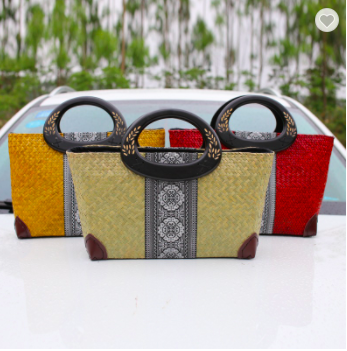#B006 Bamboo Handbag Handmade Large Tote Bag
