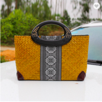 #B006 Bamboo Handbag Handmade Large Tote Bag