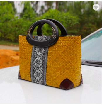 #B006 Bamboo Handbag Handmade Large Tote Bag