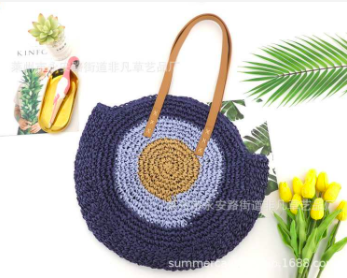 Sold out #B002 Summer natural straw bag hollow out straw woven handbags beach straw bag