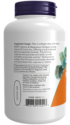 Calcium and Magnesium  Softgels- 120 softgels