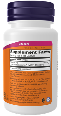 MK-7 Vitamin K2 100 mcg Veg Capsules