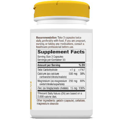 Calcium, Magnesium & Zinc 100 caps Nature's Way