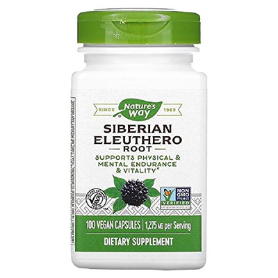 Siberian Eleuthero Root 100 veg caps Nature's Way