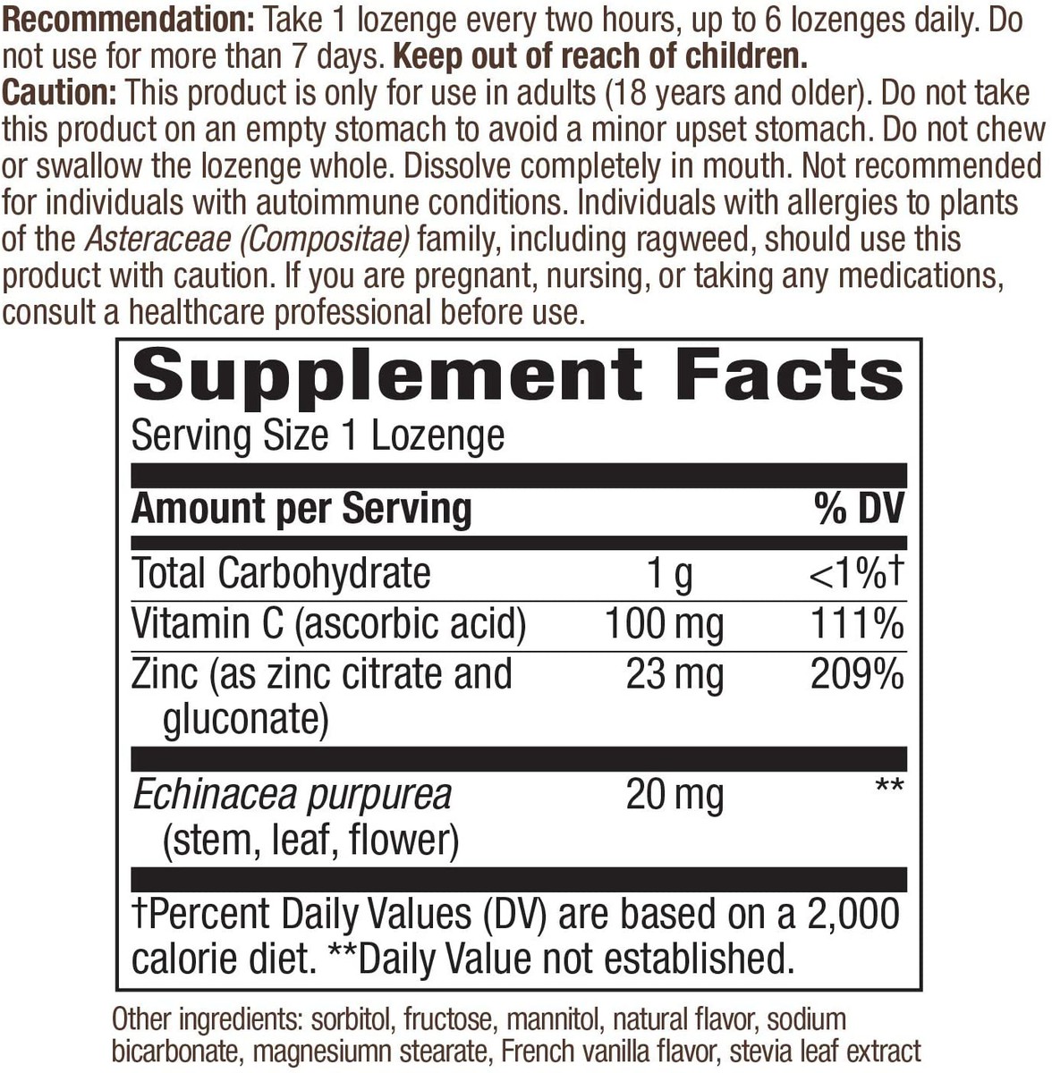 Zinc 60 Lozenges Nature's Way