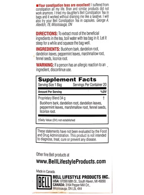 Constipation Relief Tea Bell LLC