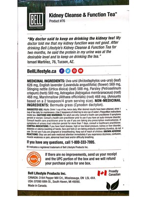 Kidney Cleanse & Function Tea Bell LLC
