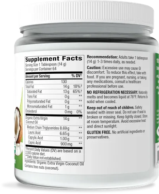 Coconut Oil Organic Extra Virgin 2lb Nature's Way