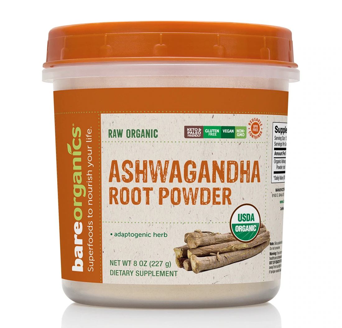 Ashwagandha Root Powder 8oz Bare Organics