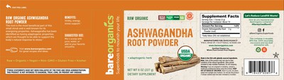 Ashwagandha Root Powder 8oz Bare Organics