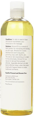 Certified Organic Sweet Almond Oil- 16oz NOW