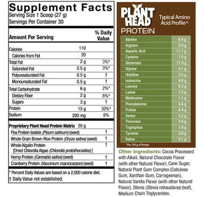 Plant Head Protein Chocolate