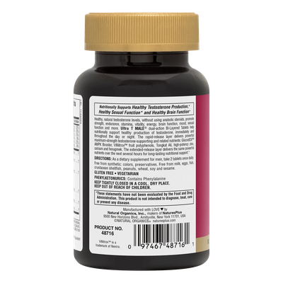 Ultra T MALE® Extended Release Bi-Layer Tablets - NaturesPlus