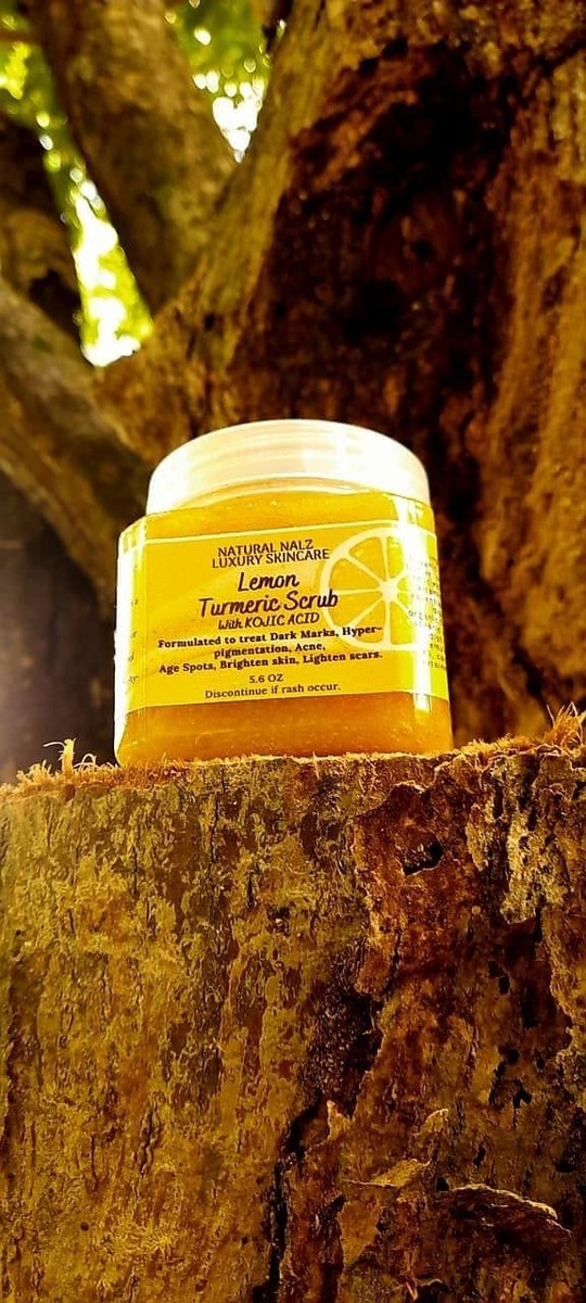 Lemon Turmeric Scrub With Kojic Acid Natural Nalz