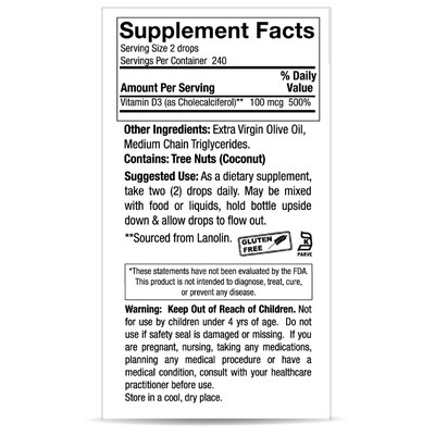Vitamin D-3 Drops - Nature's Answers