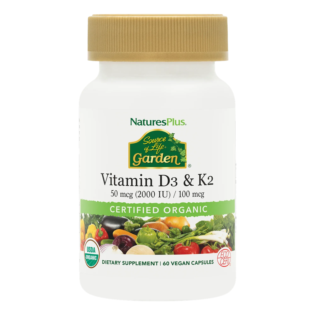 Vitamin D3 & K2 Source of Life Garden - NaturesPlus