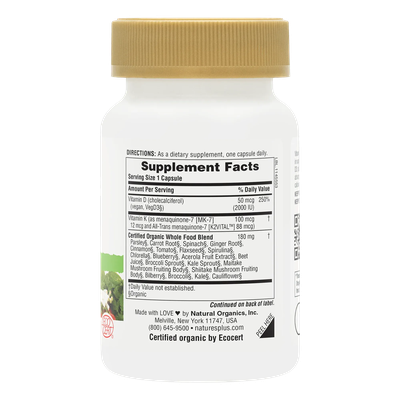 Vitamin D3 & K2 Source of Life Garden - NaturesPlus