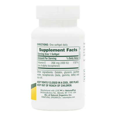 Vitamin E 400 IU Mixed Tocopherol - NaturesPlus