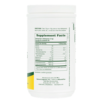 Natural Soy Lecithin Granules - NaturesPlus