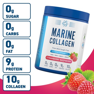 Marine Collagen Strawberry Raspberry Applied Nutrition 300g