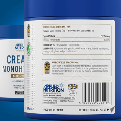 Creatine Monohydrate Micronized Applied Nutrition 500g