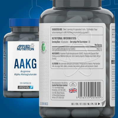 AAKG Arginine Alpha Ketoglutarate Applied Nutrition 3200mg