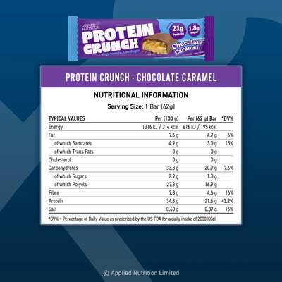 Crunch Protein Bar (HFSS Compliant) Milk Chocolate Caramel Single