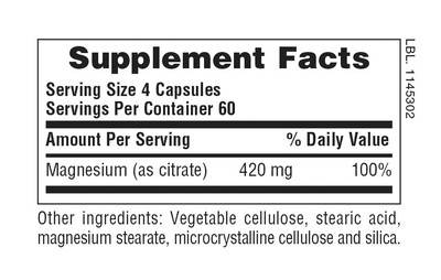 KalmAssure® Magnesium Citrate Capsules-120 caps