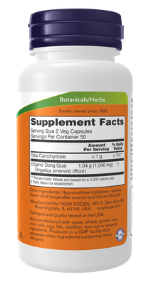 Dong Quai 520 mg Veg Capsules -100 capsules