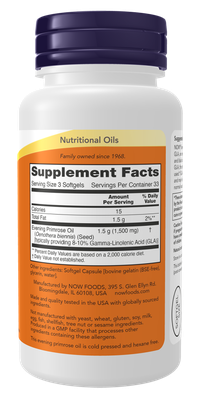 Evening Primrose Oil 500 mg Softgels - 100 softgels