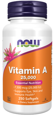 Vitamin A 25,000 Softgels -250 softgels