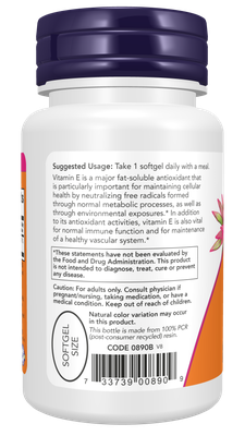 Vitamin E-400 With Mixed Tocopherols Softgels- 100 softgels