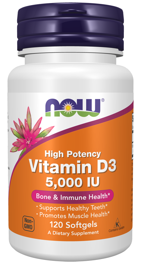 Vitamin D3 5000 IU Softgels - 120 softgels
