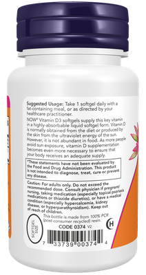 Vitamin D3 5000 IU Softgels - 120 softgels