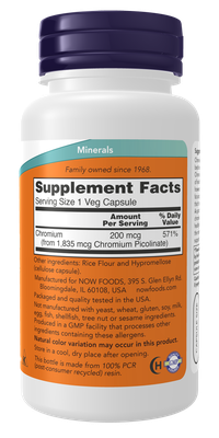 Chromium Picolinate 200 mcg Veg Capsules