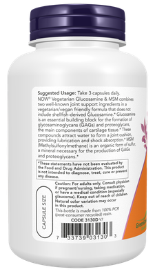 Glucosamine & MSM (Vegetarian) Veg Capsules