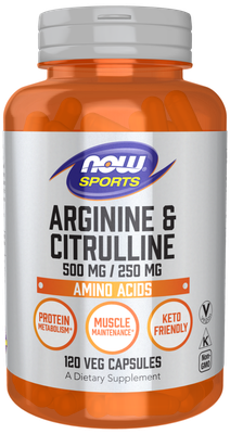 Arginine & Citrulline 500 mg / 250 mg Veg Capsules