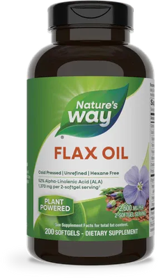 Flax Oil 200 softgels Nature's Way