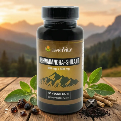 Ashwagandha + Shilajit 60 veg caps EspritVita