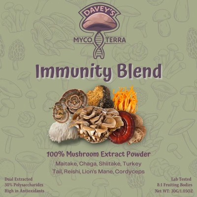 Immunity Mushroom Blend- Davey's Mycoterra