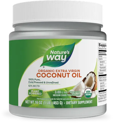 Organic Extra Virgin Coconut Oil 16oz Nature's Way