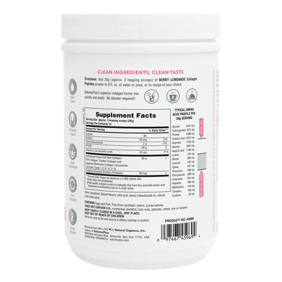 Collagen Peptides 364g Berry Lemonade NaturesPlus