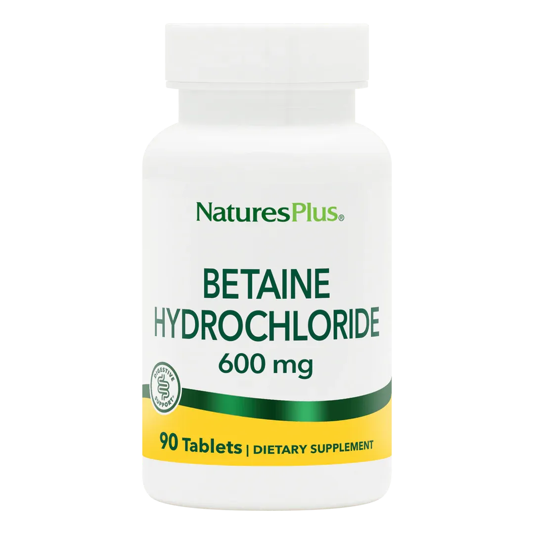 Betaine Hydrochloride 600mg 90 tabs NaturesPlus
