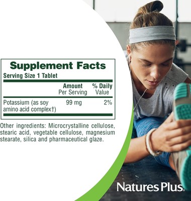 Potassium 99mg 90 tabs - NaturesPlus