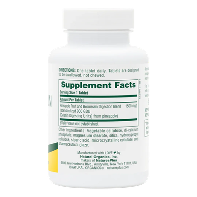 Ultra Bromelain 1500mg 60 Tablets- NaturesPlus