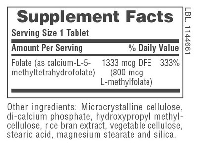 Folic Acid 800 mcg 90 Tablets NaturesPlus