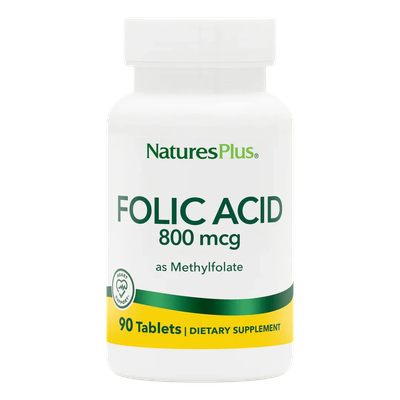 Folic Acid 800 mcg 90 Tablets NaturesPlus