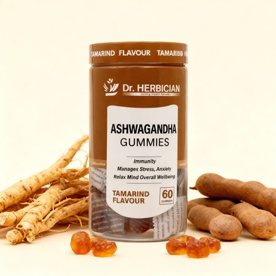 Ashwagandha Gummies Dr. Herbican 60 gummies– Tamarind Flavor