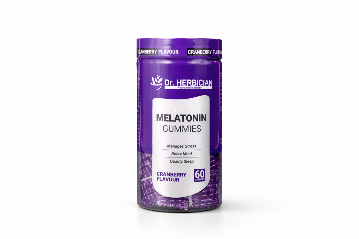 Melatonin Gummies 60 gummies Dr. Herbician – Cranberry Flavor
