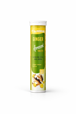 Ginger Effervescent 15 Tablets Dr. Herbician – Ginger Lemon Flavor